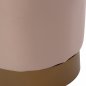 Preview: "VINDE" BEIGE HOCKER MIT GOLDBASIS Φ40x35 cm