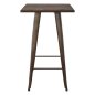 Preview: Metallic table in rusty and wood color 60x60x102cm