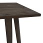 Preview: Metallic table in rusty and wood color 60x60x102cm