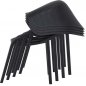 Preview: Outdoor armchair "Sky" made of polypropylene in black 61x81x45x55cm