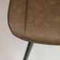 Preview: Kunstleder Polsterstuhl "Binq" mit Metallbeinen in braun