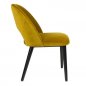 Preview: "Jyll" chair made of yellow gold velvet and legs made of black solid beech