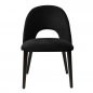 Preview: "Jyll" chair made of black velvet and legs made of black solid beech