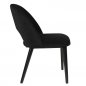 Preview: "Jyll" chair made of black velvet and legs made of black solid beech