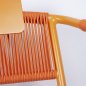 Preview: Outdoor Sessel "Kiwi" aus Aluminium und Seilgeflecht in orange 61x80x46x65cm cm stapelbar