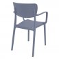Preview: Outdoor Sessel "Loft" aus Polypropylen in grau 53x82x45x54cm