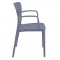 Preview: Outdoor Sessel "Loft" aus Polypropylen in grau 53x82x45x54cm