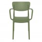 Preview: Outdoor Sessel "Loft" aus Polypropylen in olivgrün 53x82x45x54cm
