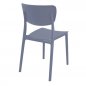 Preview: Outdoor chair "Lucy" made of polypropylene in gray 53x82x45x45 cm