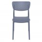 Preview: Outdoor chair "Lucy" made of polypropylene in gray 53x82x45x45 cm