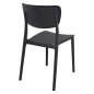 Preview: Outdoor Stuhl "Lucy" aus Polypropylen in schwarz 53x82x45x45 cm