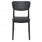 Preview: Outdoor Stuhl "Lucy" aus Polypropylen in schwarz 53x82x45x45 cm