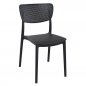 Preview: Outdoor Stuhl "Lucy" aus Polypropylen in schwarz 53x82x45x45 cm