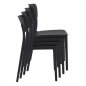Preview: Outdoor Stuhl "Lucy" aus Polypropylen in schwarz 53x82x45x45 cm