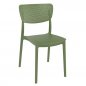 Preview: Outdoor Stuhl "Lucy" aus Polypropylen in olivgrün 53x82x45x45 cm