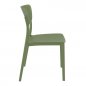 Preview: Outdoor Stuhl "Lucy" aus Polypropylen in olivgrün 53x82x45x45 cm