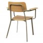 Preview: Holzsessel "Scolar A" aus Eiche und Metallgestell
