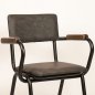 Preview: Sessel "Skool A" aus Kunstleder und Metallgestell in Anthrazit