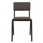 Preview: "Skool" chair made of synthetic leather and metal frame in anthracite