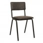 Preview: "Skool" chair made of synthetic leather and metal frame in anthracite