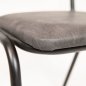 Preview: "Skool" chair made of synthetic leather and metal frame in anthracite