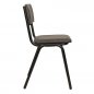 Preview: "Skool" chair made of synthetic leather and metal frame in anthracite