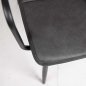 Preview: Sessel "Teddy A" aus Kunstleder in Anthrazit mit Metallbeinen
