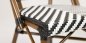 Preview: Outdoor Stuhl "Toby I" from Aluminum in wood optic and black and white Holzoptik and black and white meshwork 54,5x90x47x47 cm stackable