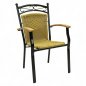 Preview: Stapelstuhl Aluminium Sydney in Honig + Teak