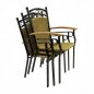 Preview: Stapelstuhl Aluminium Sydney in Honig + Teak