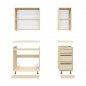 Preview: SONAMA KÜCHENSET AUS MELAMIN UND BEIGER MARMOR-ARBEITSPLATTE 120 x 47 x 84,8 cm WW2466.01