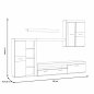 Preview: TV Set mit Vitrine und Kabine in natürlich weiß 280x31,8-41x200,9 cm