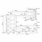 Preview: TV Set mit Vitrine und Kabine in natürlich weiß 280x31,8-41x200,9 cm