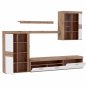 Preview: TV Set mit Vitrine und Kabine in natürlich weiß 280x31,8-41x200,9 cm