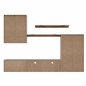Preview: TV Set mit Vitrine und Kabine in natürlich weiß 280x31,8-41x200,9 cm
