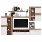 Preview: TV Set mit Vitrine und Kabine in natürlich weiß 280x31,8-41x200,9 cm