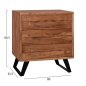 Preview: Schubladenschrank Fansi aus massivem Akazienholz 80 x 35,5 x 86,5 cm | Baumstamm Möbel