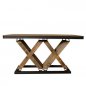 Preview: Table "Mammut" 200cm width out of pine wood with metal frame