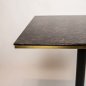 Preview: Bistro Bartisch "Frame" 70x70 cm aus braunem Marmor Epoxy und Metallrahmen