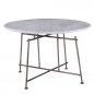 Preview: Couch/Beistelltisch "Macy" ∅70 cm aus weißem Marmor und Kupferfarbenes Metallgestell