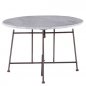 Preview: Couch/Beistelltisch "Macy" ∅70 cm aus weißem Marmor und Kupferfarbenes Metallgestell