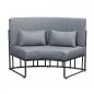 Preview: Ess-Set "De Lux" 3-teilig mit Tisch in Anthrazit mit Aluminiumgestell