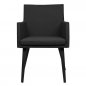 Preview: Aluminium Sessel "Muno" und Stoffpolster in schwarz