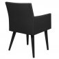 Preview: Aluminium Sessel "Muno" und Stoffpolster in schwarz