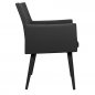 Preview: Aluminium Sessel "Muno" und Stoffpolster in schwarz