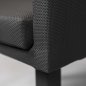 Preview: Aluminium Sessel "Muno" und Stoffpolster in schwarz