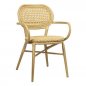 Preview: Outdoor Sessel "Jaya" Aluminium in natürlich beige stapelbar