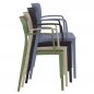 Preview: Outdoor Sessel "Loft" aus Polypropylen in olivgrün 53x82x45x54cm