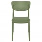 Preview: Outdoor Stuhl "Lucy" aus Polypropylen in olivgrün 53x82x45x45 cm