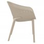Preview: Outdoor Sessel "Sky" aus Polypropylen in taupe 61x81x45x55cm